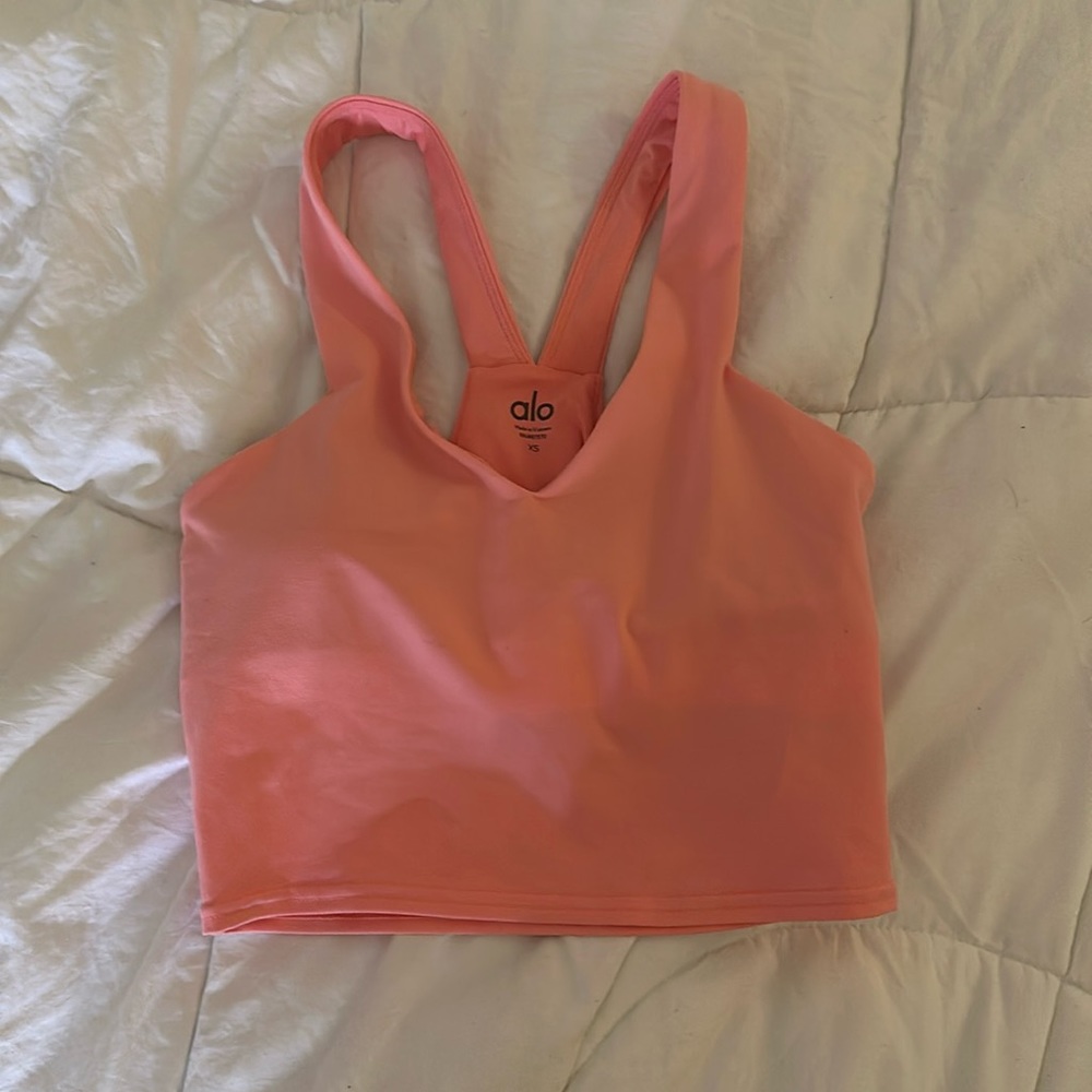 also pink/coral workout top